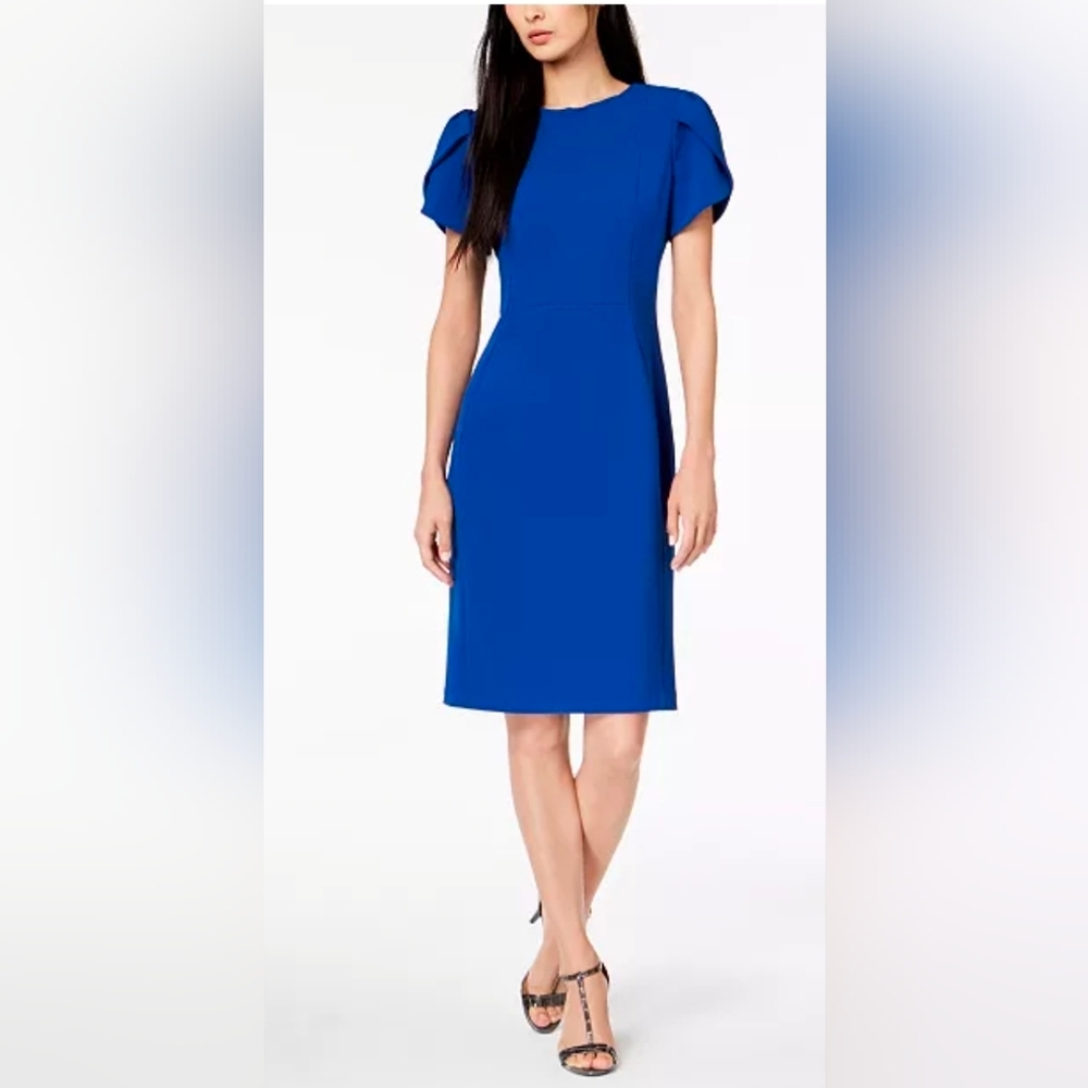 Calvin Klein Size 12 Elegant Blue Dress - Picture 3 of 3